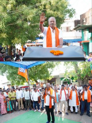 बृजमोहन अग्रवाल ने बलौदा बाजार में रोड शो कर जुटाया जन समर्थन, भाजपा को प्रचंड मतों से जिताने की अपील