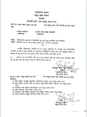 भीषण गर्मी के चलते छत्तीसगढ़ में समर कैंप स्थगित, स्कूल शिक्षा विभाग ने कलेक्टरों को जारी किया आदेश&hellip;