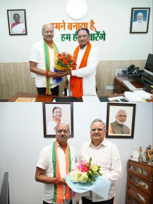 रायपुर लोकसभा के सांसद बने बृजमोहन अग्रवाल को मुख्यमंत्री और अन्य मंत्रियों ने दी बधाईयां