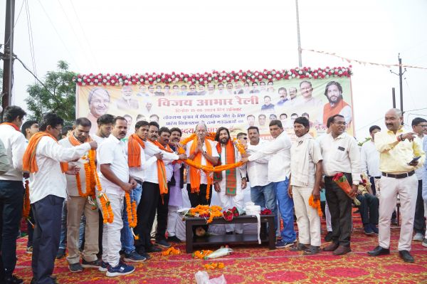 सांसद बृजमोहन अग्रवाल ने निकाली विजय आभार रैली