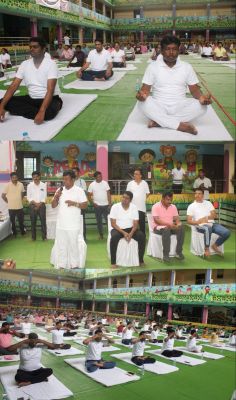 सुकमा में योग दिवस पर लोगों ने किया सामूहिक योगाभ्यास