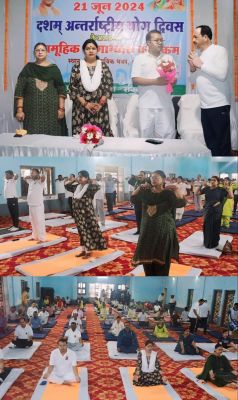 योग को जीवन शैली का अभिन्न अंग बनाएं : सांसद कमलेश जांगड़े