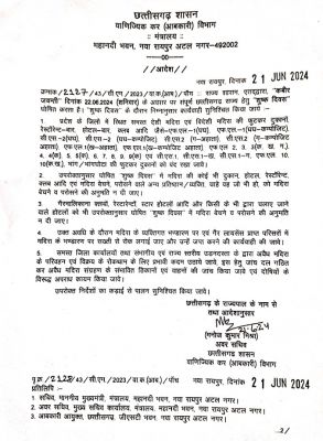 छत्तीसगढ़ में कल शराब दुकानें रहेगी बंद, राज्य सरकार ने जारी किया आदेश