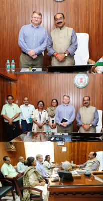 उप मुख्यमंत्री अरुण साव से मिले यूनिसेफ के जूनियर चीफ विलियम हेनलोन