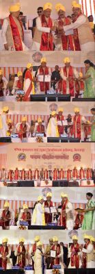 पंडित सुंदरलाल शर्मा मुक्त विश्वविद्यालय के छठवें दीक्षांत समारोह में शामिल हुए राज्यपाल विश्व भूषण हरिचंदन एवं मुख्यमंत्री विष्णु देव साय