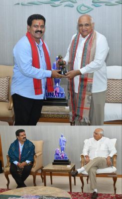 उपमुख्यमंत्री विजय शर्मा ने गुजरात के मुख्यमंत्री भूपेंद्र पटेल से की मुलाकात