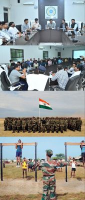 अग्नि वीर के लिखित परीक्षा में चयनित अभ्यर्थियों को मार्गदर्शन देने पहुंचे वित्त मंत्री ओ. पी. चौधरी