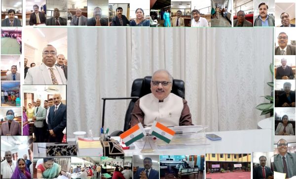 मुख्य न्यायाधिपति रमेश सिन्हा नेे नेशनल लोक अदालत के अवसर पर राज्य के सभी 23 जिलों का वर्चुअल मोड के माध्यम से किया निरीक्षण