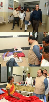 उप मुख्यमंत्री अरुण साव ने डायरिया पीड़ित मरीजों से की मुलाकात, सामुदायिक अस्पताल के डॉक्टरों को बेहतर इलाज करने के दिए निर्देश