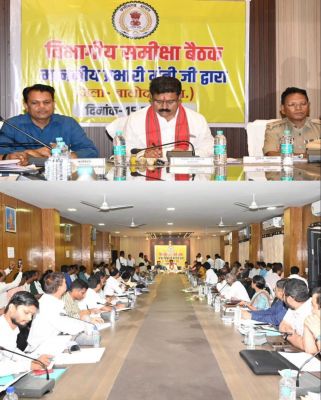 उप मुख्यमंत्री विजय शर्मा ने तहसीलदार और थाना प्रभारी को किया सस्पेंड, विभागीय समीक्षा बैठक में शिकायत मिलने के बाद की कार्रवाई