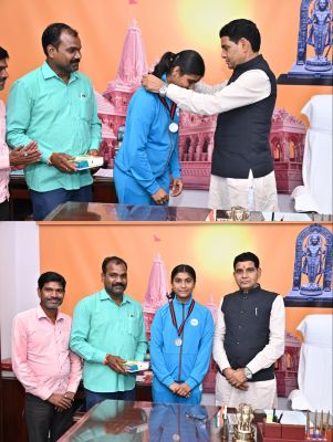 छत्तीसगढ़ की बेटियों ने राज्य और देश का मान बढ़ाया- खेल मंत्री टंकराम वर्मा