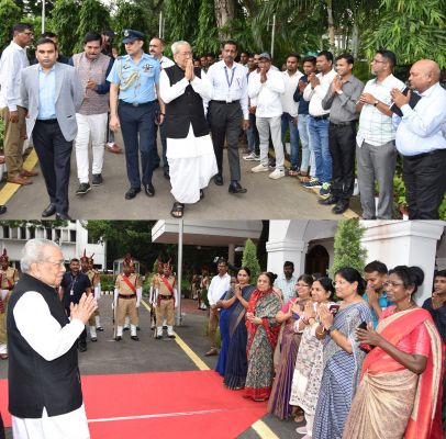 निवर्तमान राज्यपाल विश्वभूषण हरिचंदन को दी गई भावभीनी विदाई