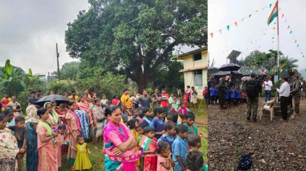 धूर नक्सल क्षेत्रों में जवानों ने ग्रामीणों के साथ धूमधाम से मनाया स्वतंत्रता दिवस, मंगनार, आलनार और तनेली में लहराया तिरंगा