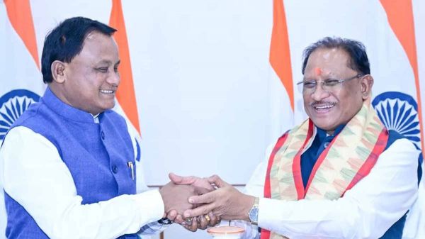 मुख्यमंत्री श्री साय ने ओडिशा के मुख्यमंत्री मोहन चरण माझी से की मुलाकात