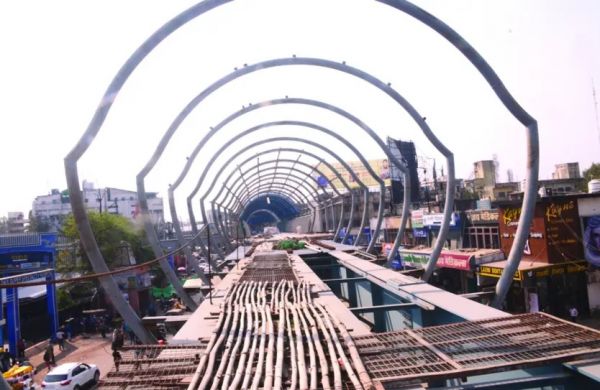 आठ साल से अधूरे स्काईवॉक का निर्माण कार्य फिर शुरू