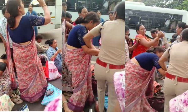 शिक्षाकर्मी अनुकंपा नियुक्ति विवाद: संघ की अध्यक्ष ने आत्महत्या की कोशिश, डिप्टी सीएम के बंगले के बाहर मचा बवाल