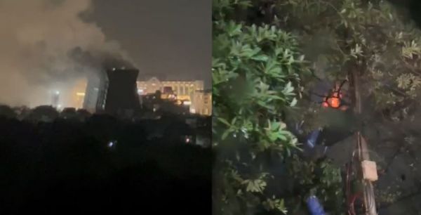 बेबीलोन टावर में लगी भीषण आग, फायर ब्रिगेड की टाम पहुंची मौके पर