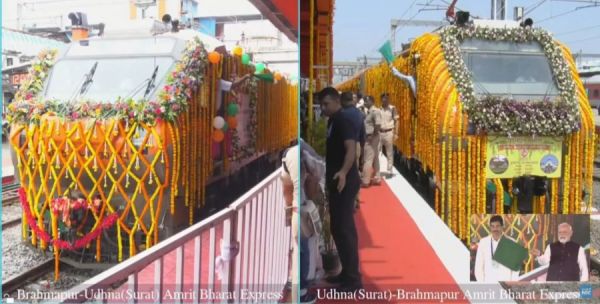 प्रधानमंत्री ने ओडिशा-गुजरात के बीच अमृत भारत एक्सप्रेस को हरी झंडी दिखाई