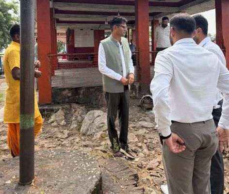 वित्तमंत्री ओपी चौधरी ने किया गजमार पहाड़ के सौंदर्यीकरण कार्यों का निरीक्षण  