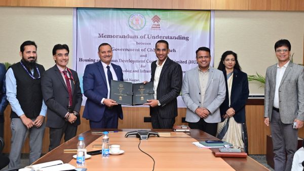 छत्तीसगढ़ में आवास और बुनियादी ढांचे को मिलेगी रफ्तार, राज्य सरकार और हुडको के बीच एमओयू पर हस्ताक्षर
