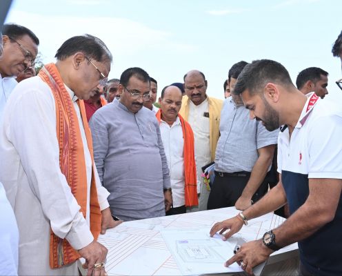 निर्माणाधीन नालंदा परिसर का मुख्यमंत्री साय ने किया निरीक्षण: गुणवत्तापूर्ण एवं समय-सीमा में कार्य पूर्ण करने के दिए निर्देश